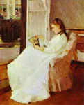 the artist's sister at a window.