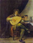 self-portrait with a lute.