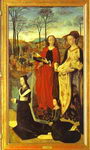 Tommaso Portinari with his sons and SS. Thomas and Anthony Abbot. The left panel of the Portinari Al