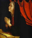 the annunciation. panel of st. vincent ferrar polyptych.