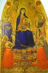 Madonna and Child Enthroned, with Angels and Saints.