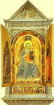 Linaiuoli Tabernacle: Virgin and Child Making the Blessing. Wings open.