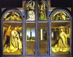 the ghent altarpiece with altar wings closed.