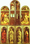 The Ghent Altarpiece with altar wings closed.