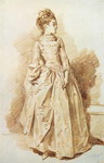 young woman standing (rosalie fragonard).