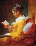 A Young Girl Reading.