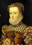 Portrait of Elisabeth of Austria, Queen of France.
