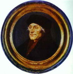Portrait of Erasmus von Rotterdam in a Round Frame.