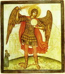 Simon Ushakov. The Archangel Michael Trampling the Devil Underfoot.