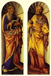 St. John the Evangelist (left); The Apostle Peter (right).