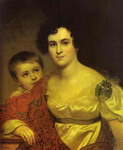 portrait of a. i. molchanova with daughter.