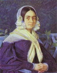 Portrait of an Unknown Woman in a Violet Dress.