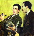 Portrait of Prof. Pyotr Kapitsa and Prof. Nikolai Semyonov.