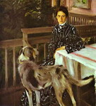 Portrait of Julia Kustodieva, nee Proshinskaya (1880-1942), the Artist's Wife.