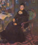 Portrait of E.Kustodieva, Artist's Mother.
