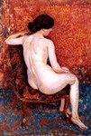 Sitting Nude on Chair.