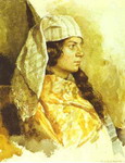 Jewish Woman in an Oriental Shawl.