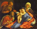 Madonna and Child with St. Jerome, St. Joseph and St. Anne.