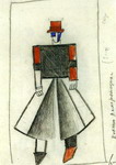 Undertaker. Sketch of a costume for the opera 