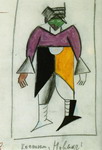 New Man. Sketch of a costume for the opera 