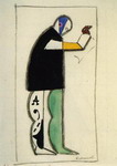 Reciter. Sketch of a costume for the opera 