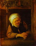 An Old Woman by Window.