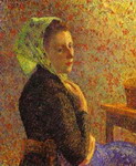 Woman with Green Scarf.