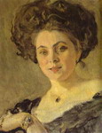 Portrait of Yevdokia Morozova. Detail.