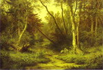 Forest Landscape with Herons.
