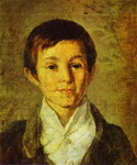 portrait of k. n. milyukov as a child.
