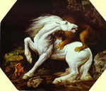 Horse Attacked by a Lion.