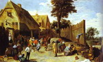 Peasants Dancing Outside an Inn.