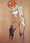 Study for Woman Putting on Her Stocking.