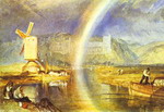 arundel castle, with rainbow.