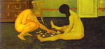 naked women playing checkers