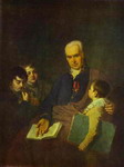 Portrait of K. I. Golovachevsky and the Younger Pupils of the Academy
