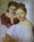 Portrait of Artist's Daughters Alexandra and Felisata.