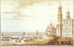 view of sobornaya square in the moscow kremlin.