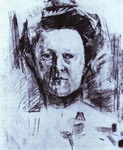 Portrait of Valentina Usoltseva, wife of the Doctor Usoltsev.