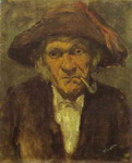 Head of Old Man Smoking.