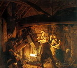 an iron forge.