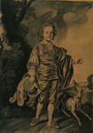 Boy with Plumed Hat and Greyhound. Copied from a mezzotint by Faber after Allan Ramsay.