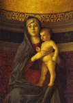 Frari Triptych. Madonna and Child. Detail.