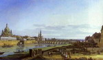 Dresden from the Right Bank of the Elbe above the Augustus Bridge.