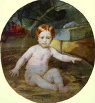 Child in a Swimming Pool (Portrait of Prince A. G. Gagarin in Childhood).