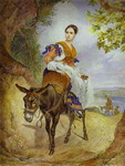 Portrait of O. P. Ferzen on a Donkeyback.