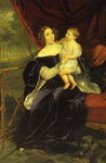 Portrait of Countess O. I. Orlova-Davydova and Her Daughter.