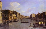 Grand Canal: Looking South-East from the Campo Santo Sophia to the Rialto Bridge.