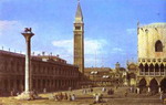 Venice; The Piazzzetta towards the Torre del'Orologio.