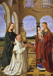 Madonna and Child with St. Barbara and a Carthusian Monk (Exeter Madonna).